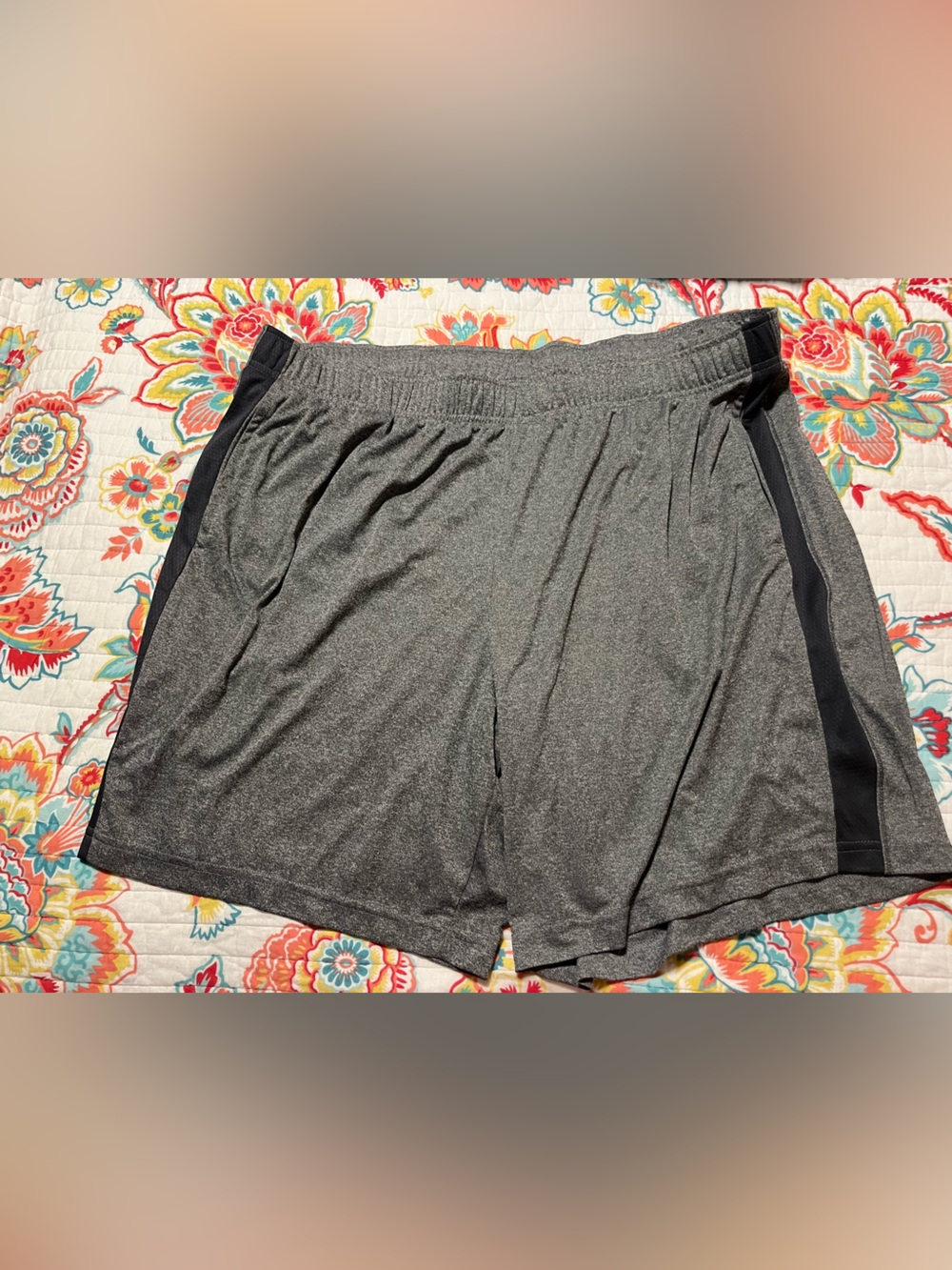 Men’s tek gear Heather Gray Drawstring Athletic Shorts
